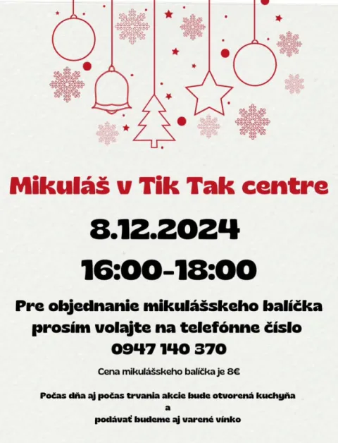 Mikuláš v Tik Tak centre Mikuláš v Tik Tak centre